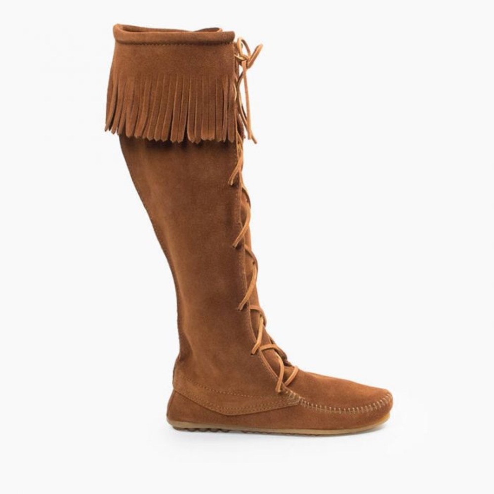 Minnetonka Moccasin - Front Lace Knee High sz 8 - Preowned